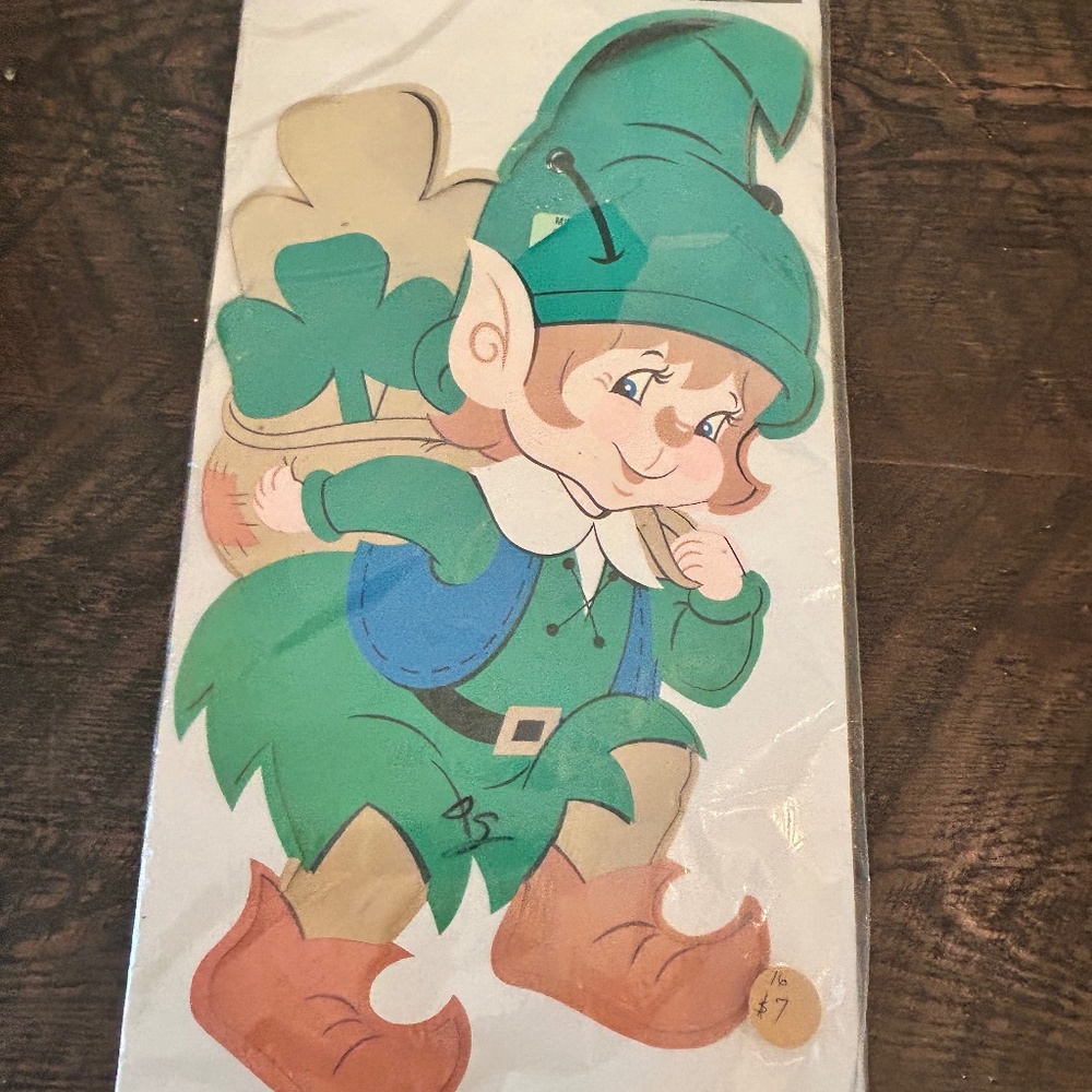 Vintage 1960’s St Patrick’s Day Cut Out Leprechaun